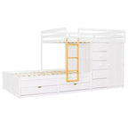 Lit superposé double avec rangement – Vert / Rose / Blanc, 2 places