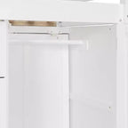 Lit superposé double avec rangement – Vert / Rose / Blanc, 2 places
