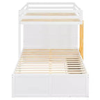 Lit superposé double avec rangement – Vert / Rose / Blanc, 2 places