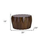 Table Basse Octogonale en Bois Massif Marron, 1 pièce