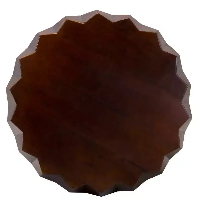 Table Basse Octogonale en Bois Massif Marron, 1 pièce
