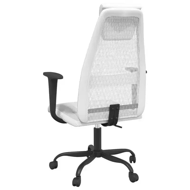 Chaise de bureau en maille noire et blanche, siège unique