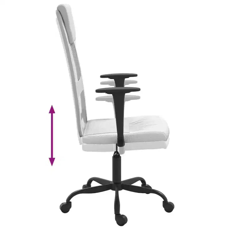 Chaise de bureau en maille noire et blanche, siège unique