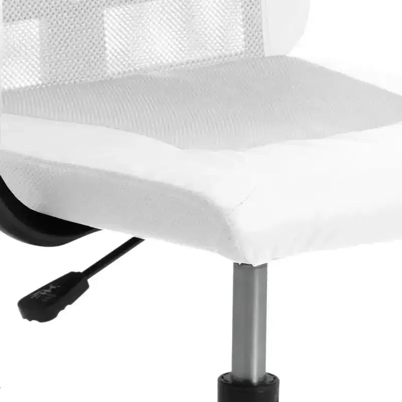 Chaise de bureau en maille noire et blanche, siège unique