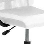 Chaise de bureau en maille noire et blanche, siège unique