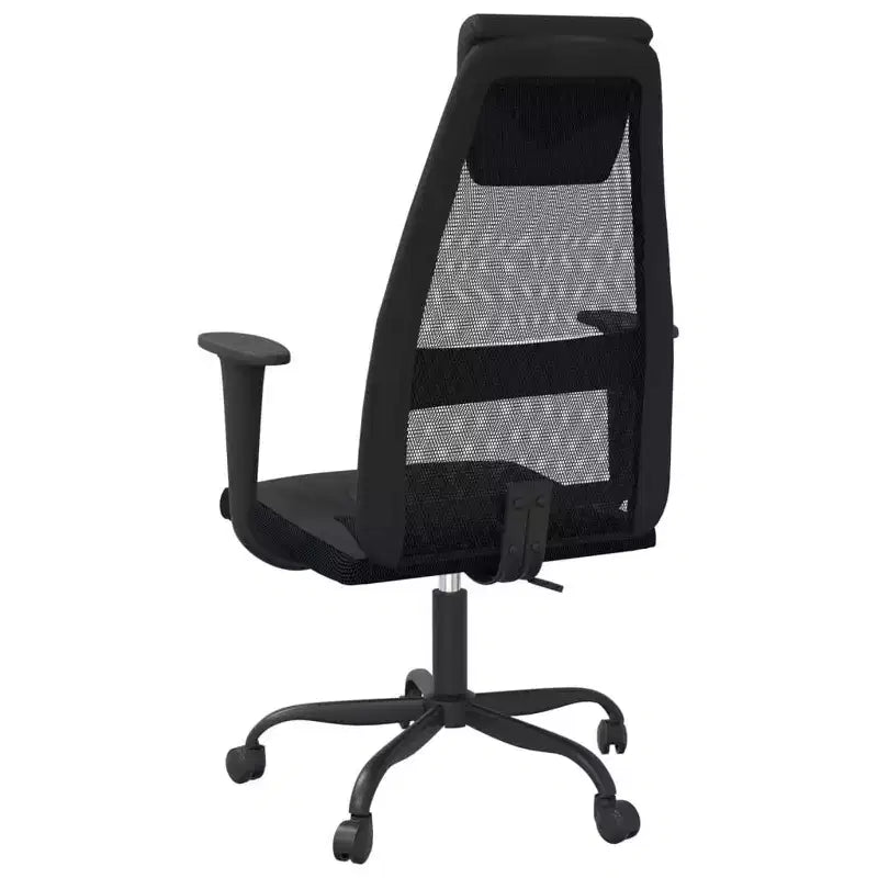 Chaise de bureau en maille noire et blanche, siège unique