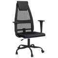 Chaise de bureau en maille noire et blanche, siège unique